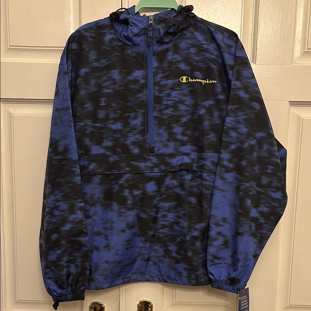 Champion Men’s Stadium Packable Half-Zip Jacket, M. “Lunar Shadow.” NWT.